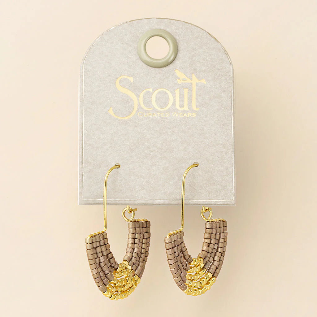U Hoop Earring- Pewter