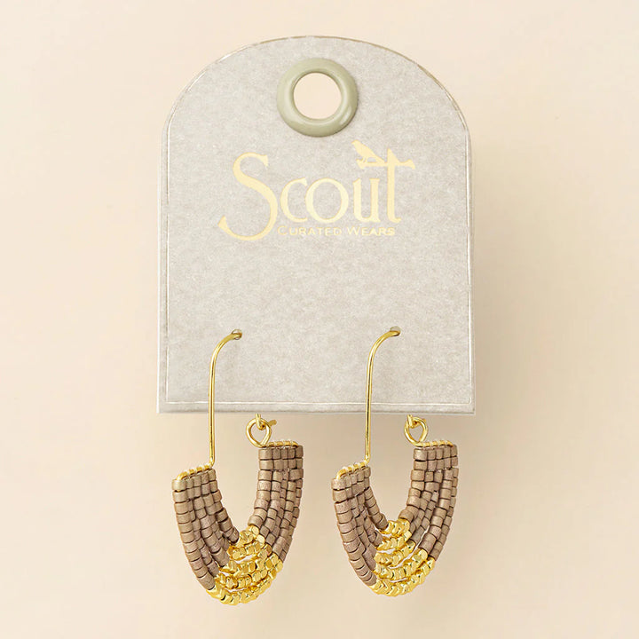 U Hoop Earring- Pewter