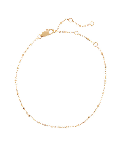 Mondays at Teddy's Anklet in Gold - Madison's Niche 