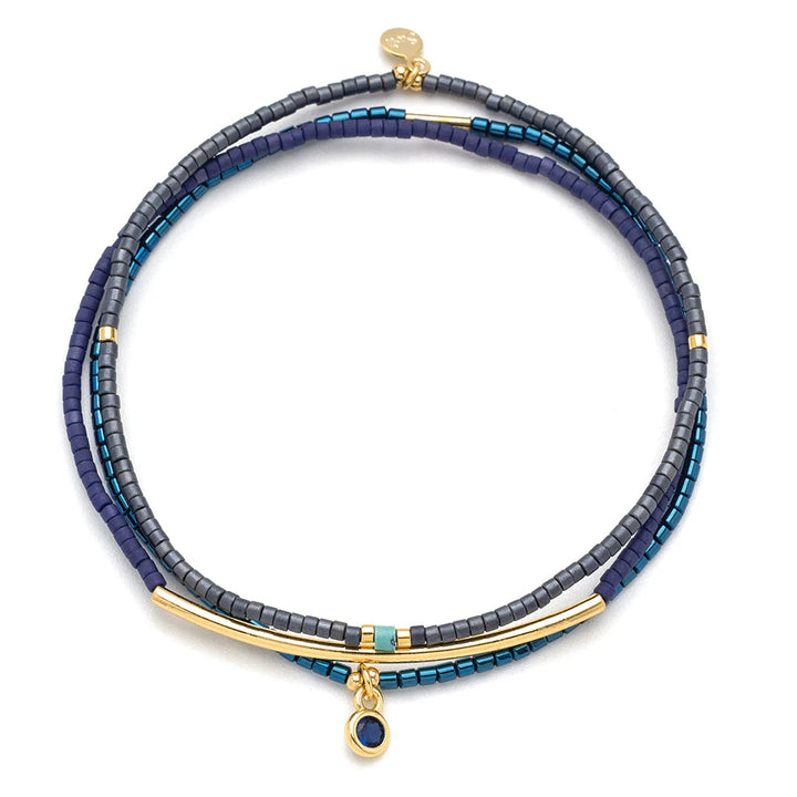 Bracelet Trio- Navy/Gold