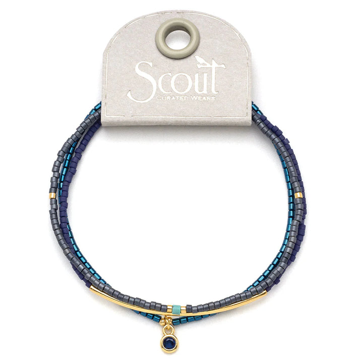 Bracelet Trio- Navy/Gold