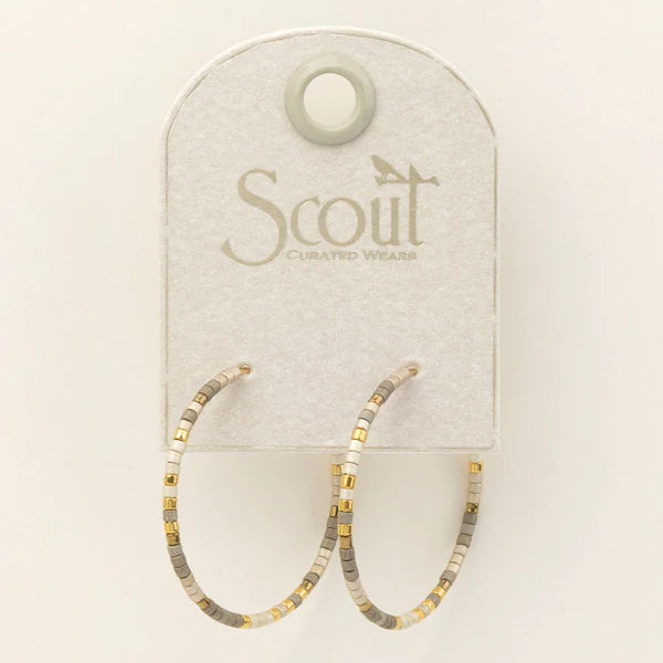 Small Hoops in Pewter - Madison's Niche 