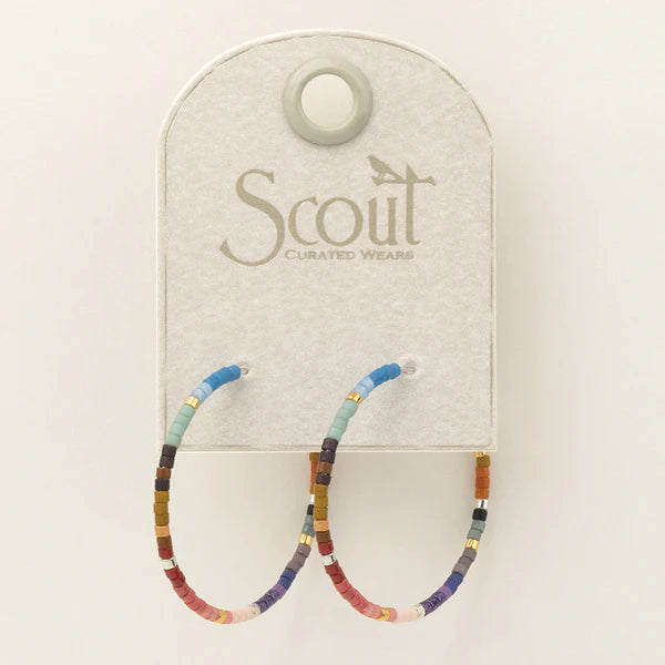 Small Hoops in Dark Multi - Madison's Niche 