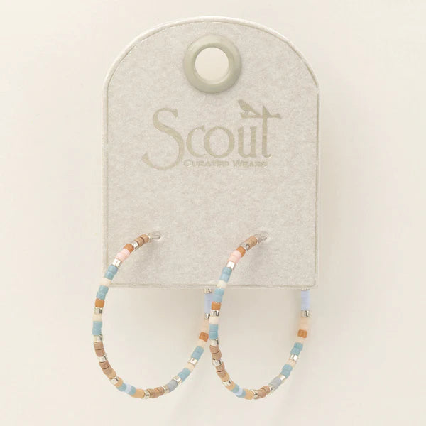 Small Hoops in Desert Blue - Madison's Niche 