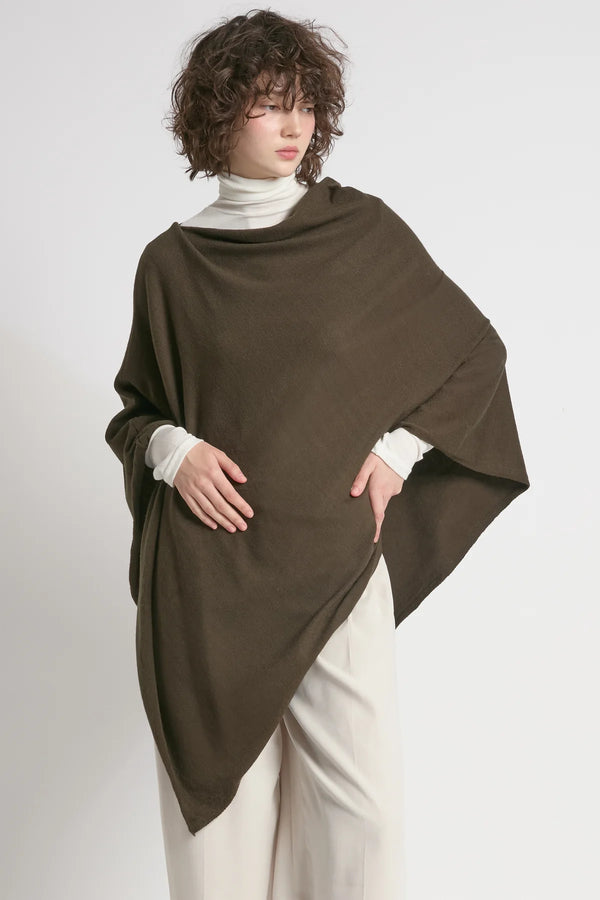 Terri Triangle Poncho in Olive Madison's Niche 