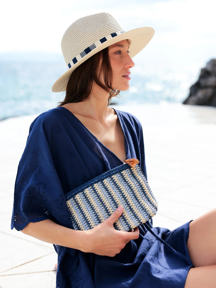 Maya Zip Pouch in Blue