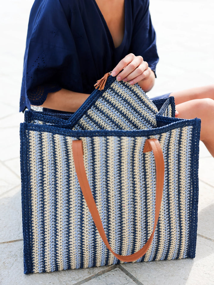 Maya Zip Pouch in Blue