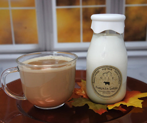 Milk Bottle Candle in Pumpkin Latte Madison's Niche 