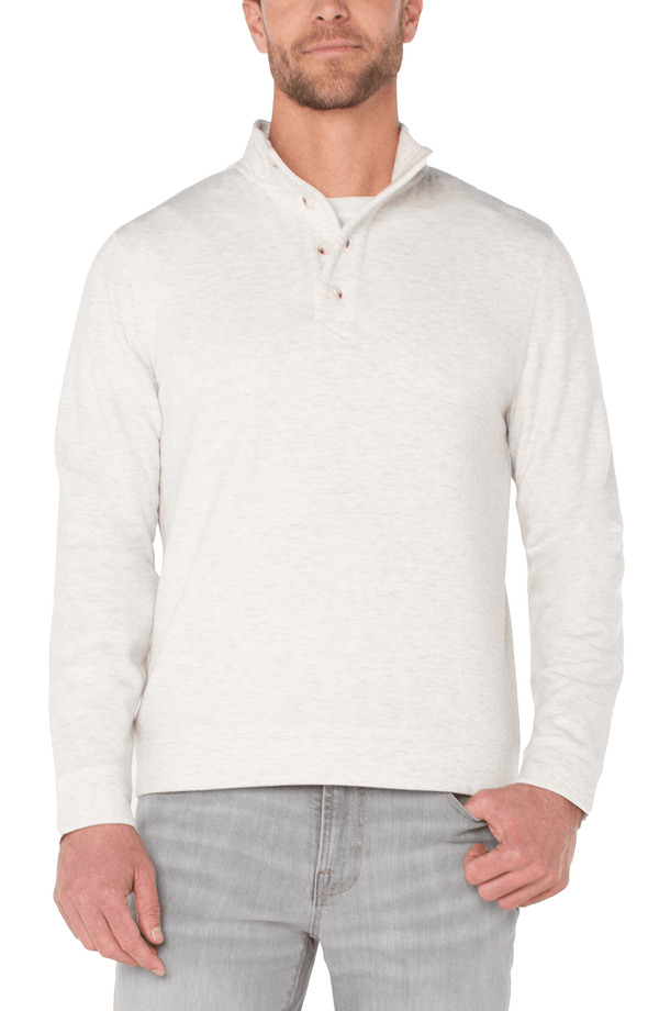 Mock Neck Pullover in Ivory Madison's Niche 