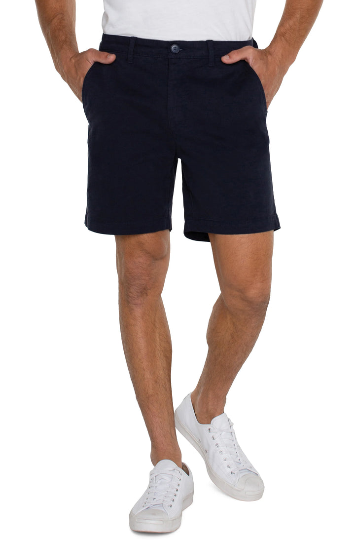 7" Modern Fit Twill Short in Ink