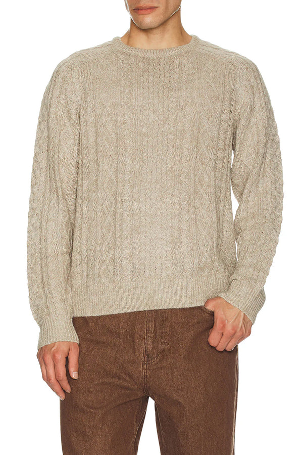 Mohair Fishermans Knit in Oatmeal Madison's Niche 