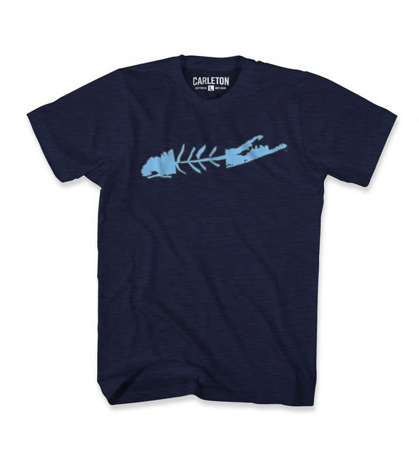 2CP LI Fish Navy Heather Tee Madison's Niche 