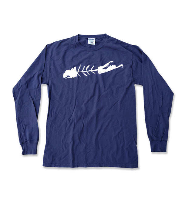 LI Fish Long Sleeve Crew in Navy Madison's Niche 