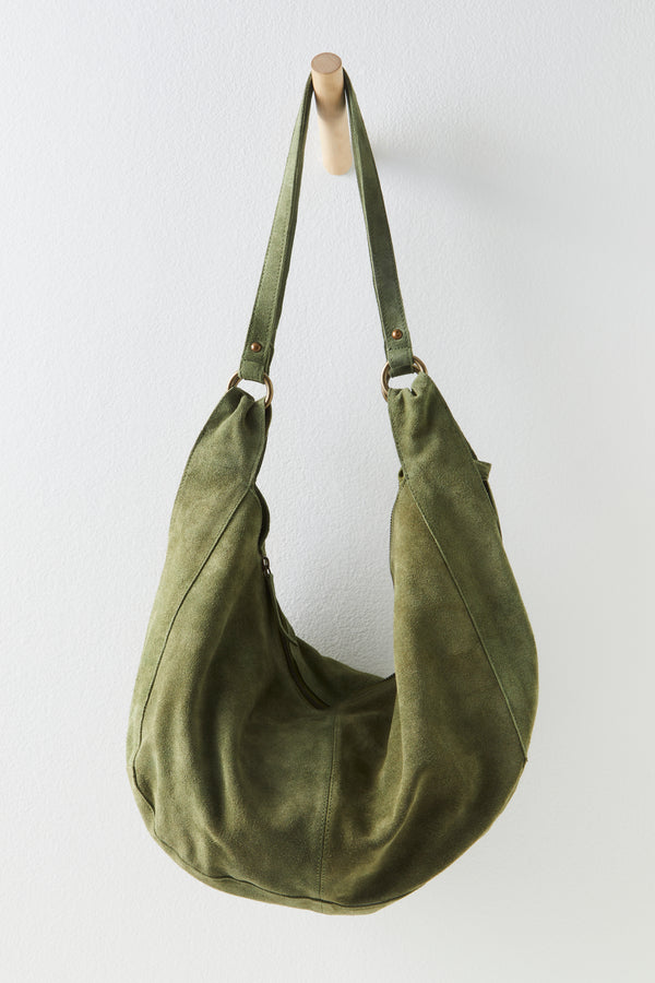 Roma Suede Tote in Olive Moss Madison's Niche 