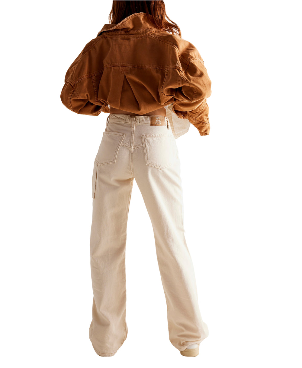 Tinsley Baggy High Rise in Ecru - Madison's Niche 