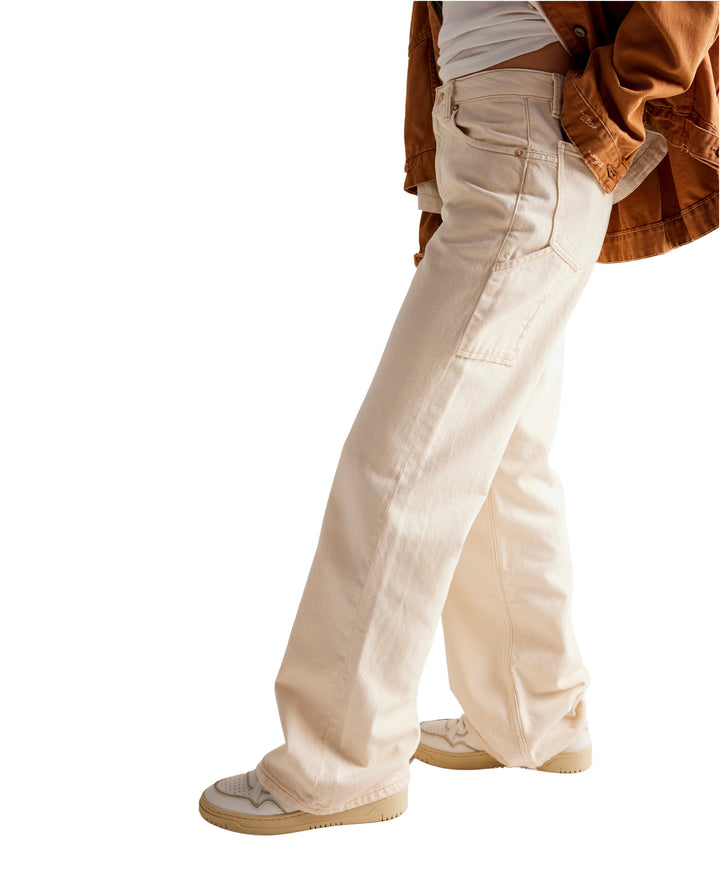 Tinsley Baggy High Rise in Ecru - Madison's Niche 