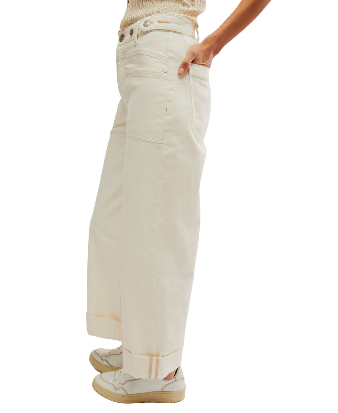 Palmer Cuffed Jean in Neutral - Madison's Niche 