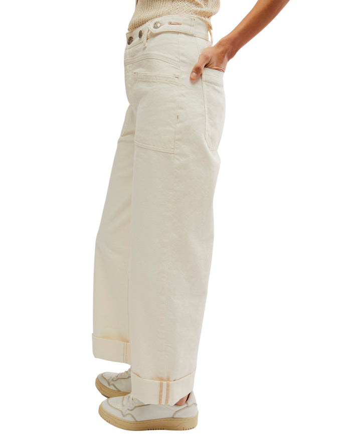 Palmer Cuffed Jean in Neutral - Madison's Niche 