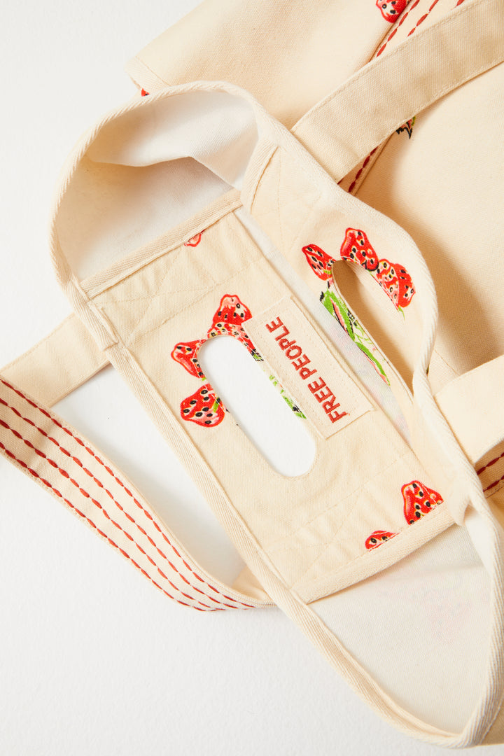 Strawberry Printed Caravan Tote
