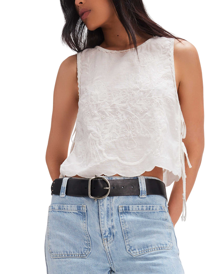 White Faded Gardens Tank
