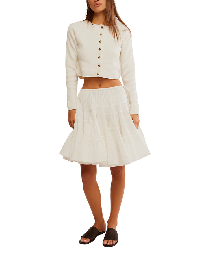 Optic White Shrunken Cardi