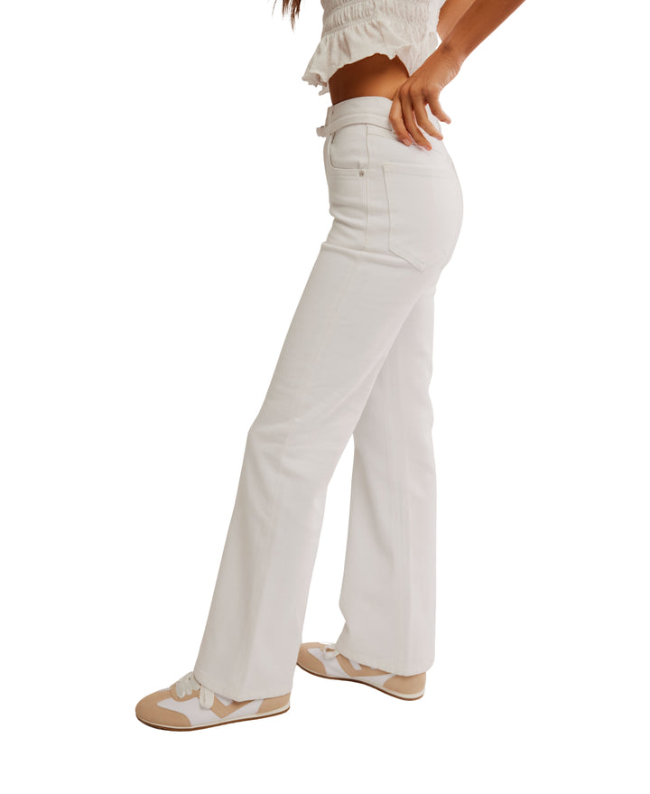 Optic White Sabine Slim A Line Jean