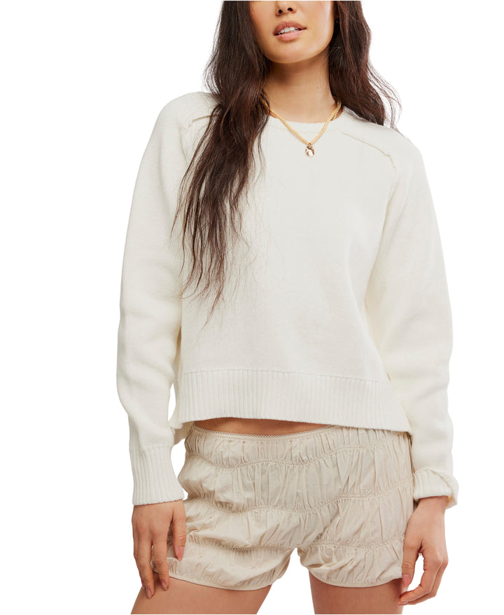 Spring Street Pullover in Optic White