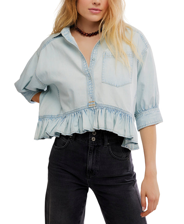 Bailey Denim Shirt in Light Tin Madison's Niche 