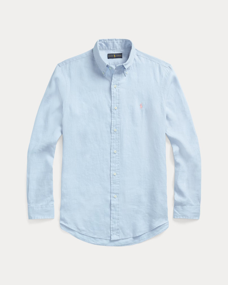 Office Blue Lightweight Linen Shirt