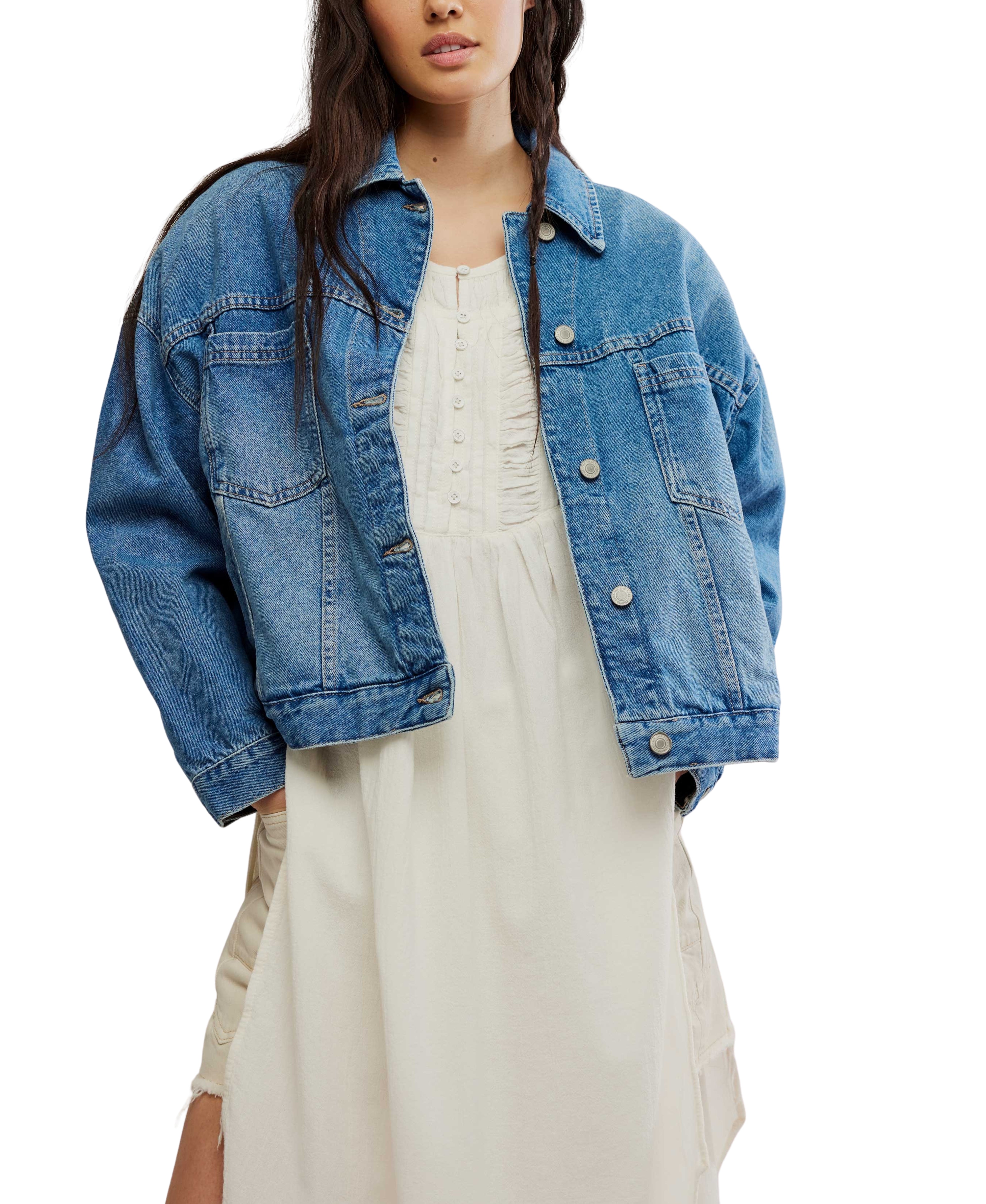 【☆美品☆】Ameri Mouton LAYERED Denim Jacket Ameri（アメリ）の「MOUTON LAYERED DENIM JACKET（デニム