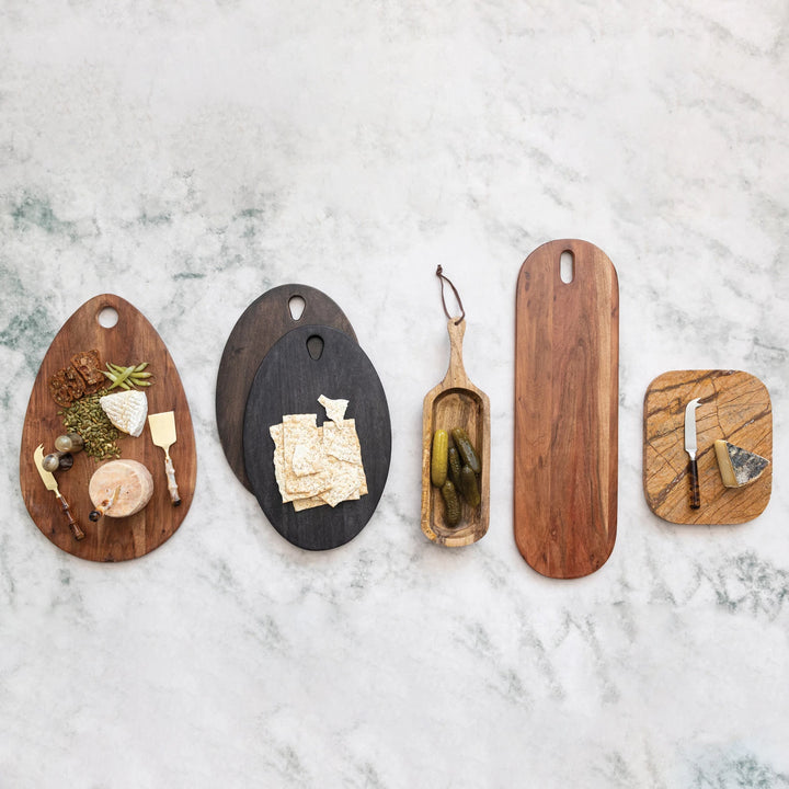 Oval Mango Wood Cheese Cutting Board
