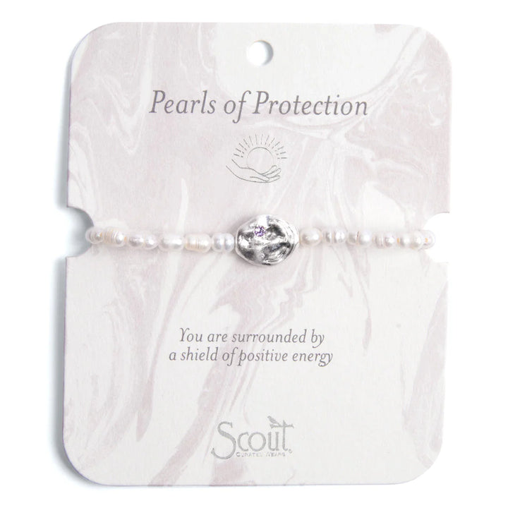 Protect Affirmation Bracelet in Silver