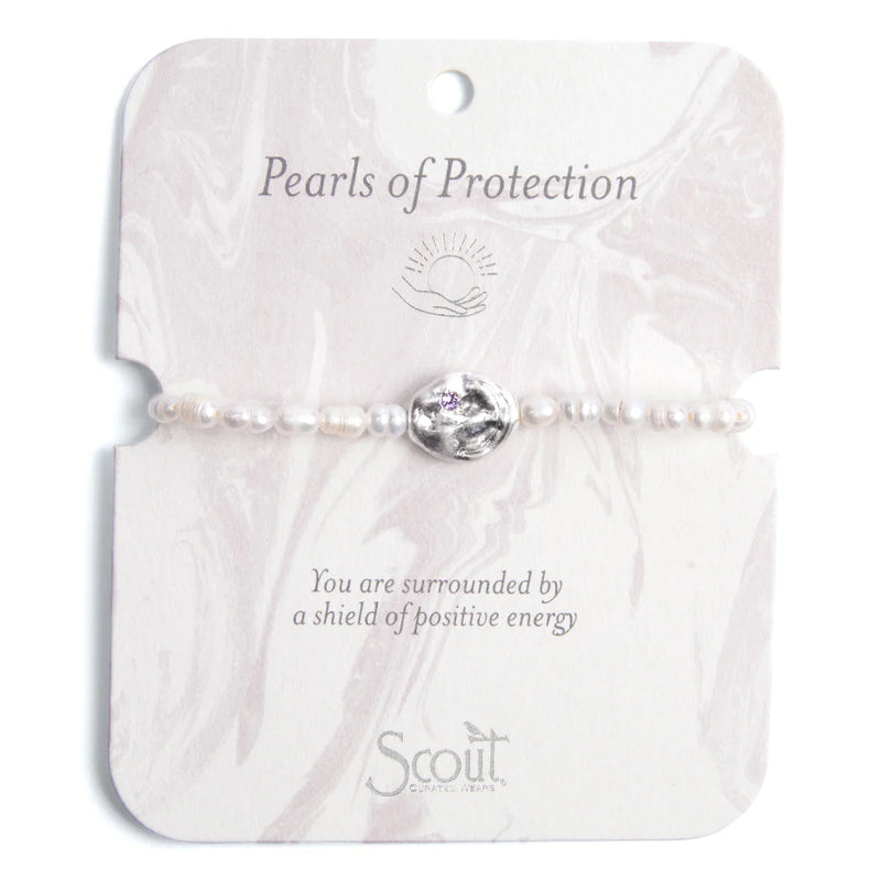 Protect Affirmation Bracelet in Silver