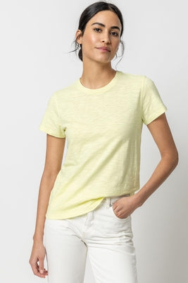 Short Sleeve Crewneck in Yellow - Madison's Niche 