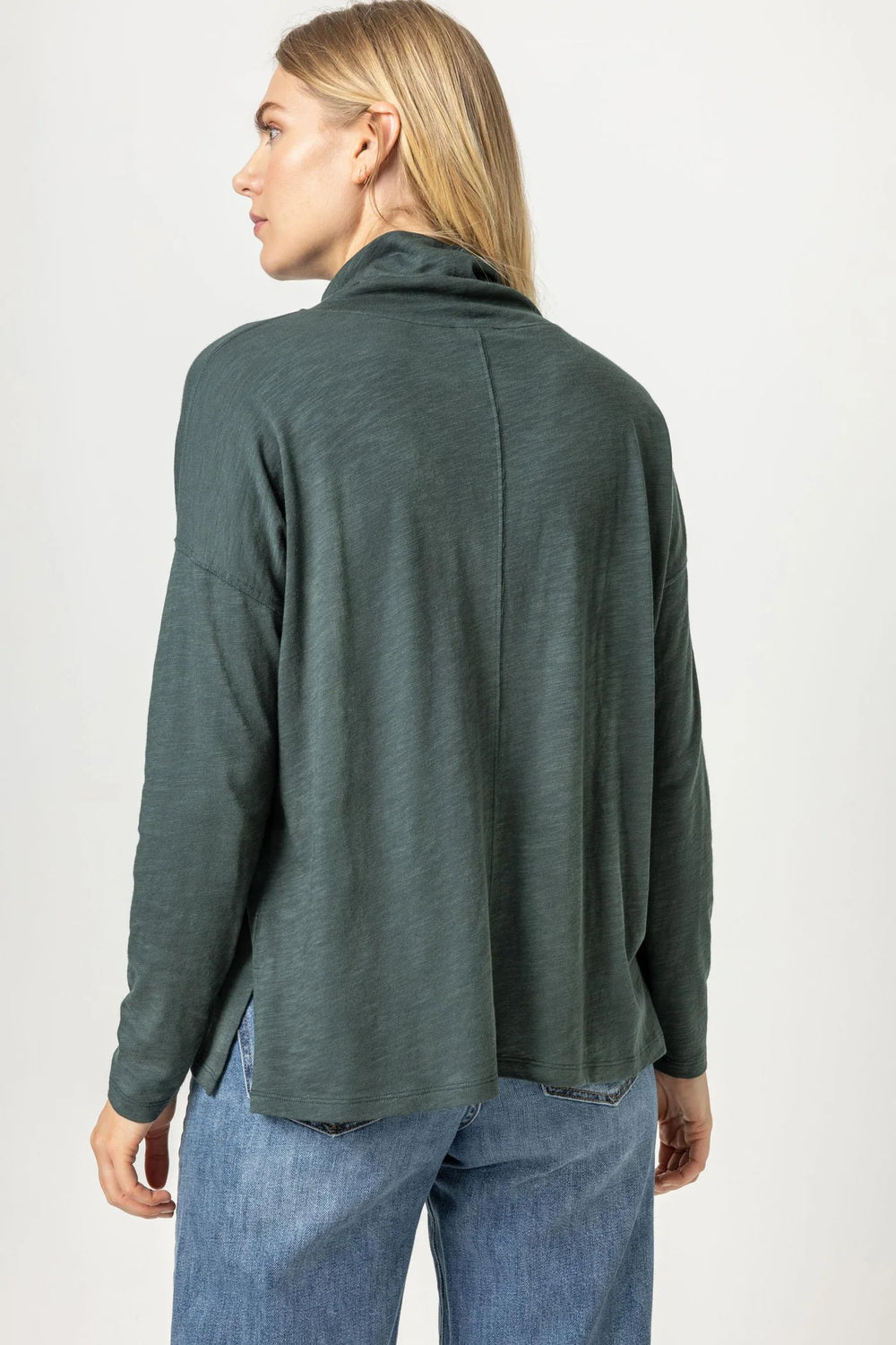 Long Sleeve Easy Mock Neck in Elm - Madison's Niche 