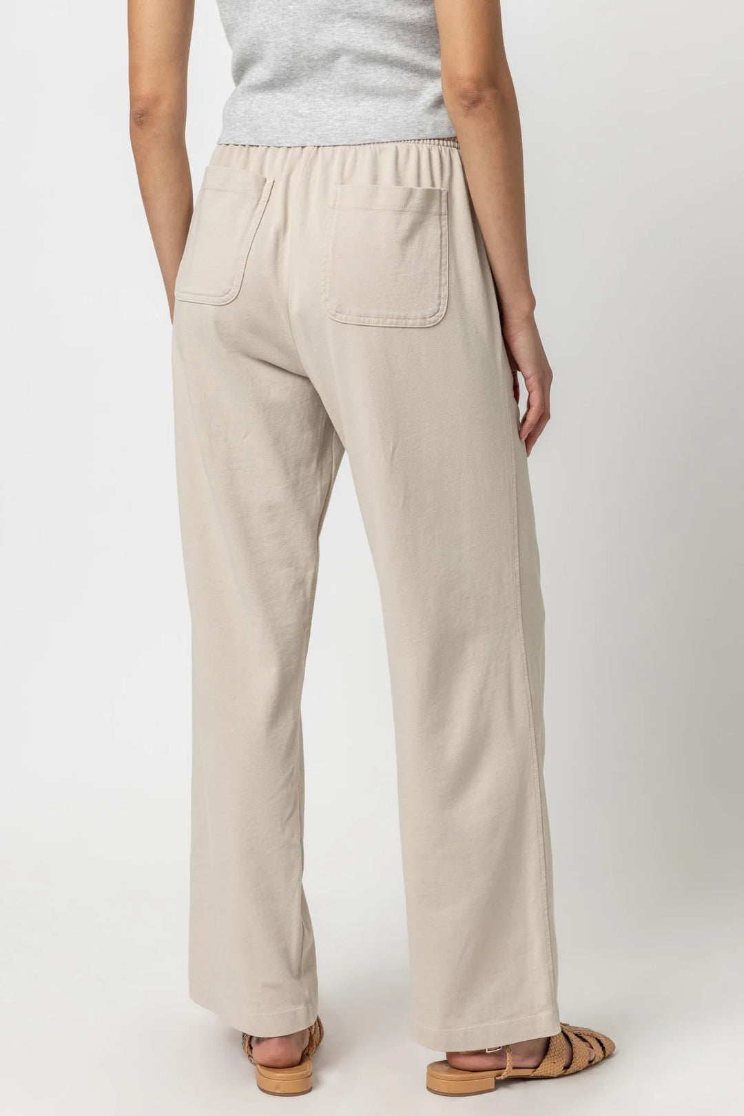Drawstring Waist Pant in Pebble - Madison's Niche 