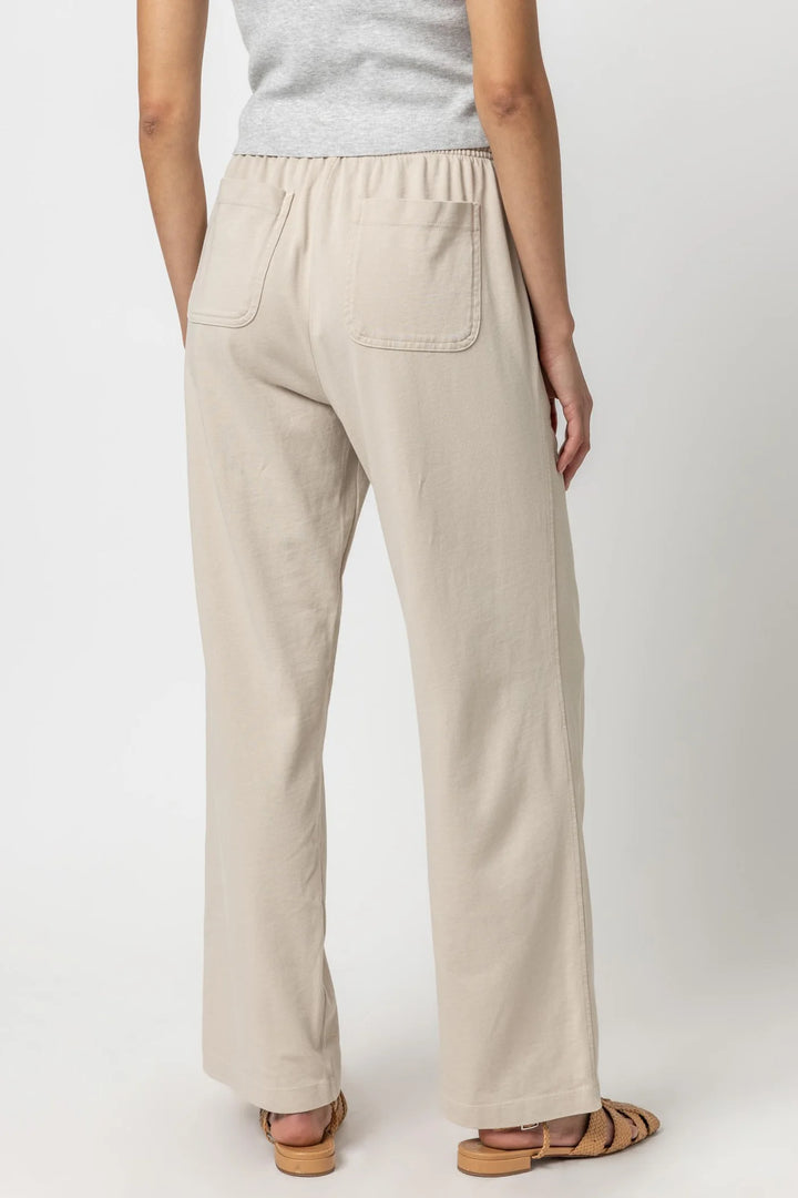 Drawstring Waist Pant in Pebble - Madison's Niche 
