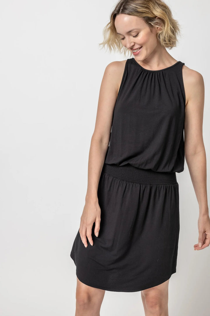 Smocked Crewneck Dress - Madison's Niche 