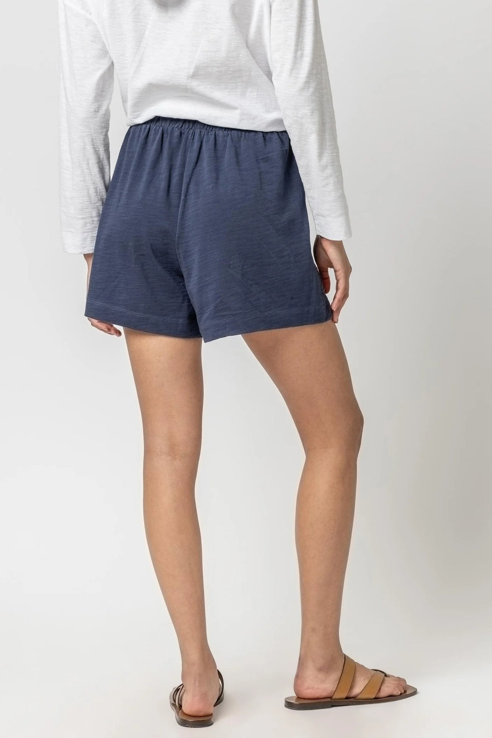 Elastic Waist Shorts in Navy - Madison's Niche 