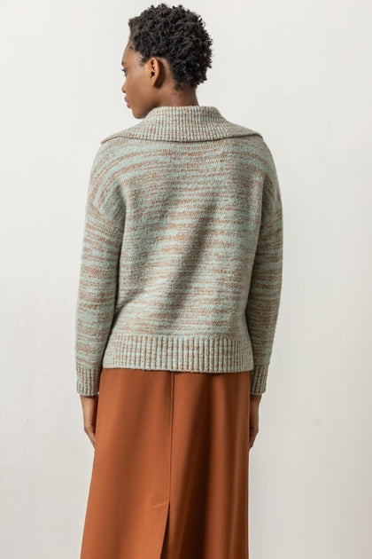 Sailor Collar Sweater in Frost Space Dye