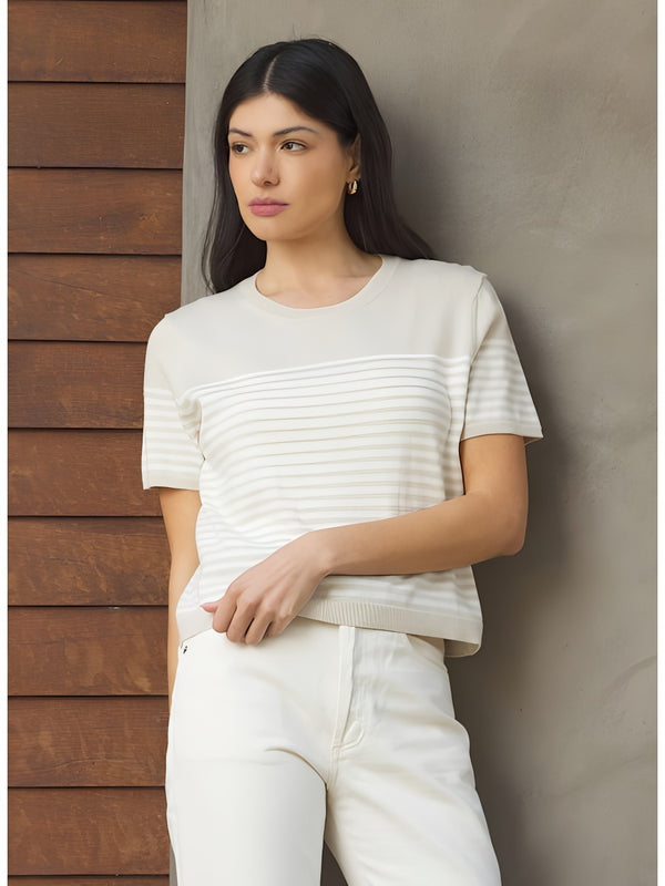 Palmer Striped Tee in Clay Madison's Niche 