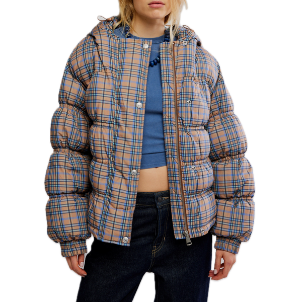 Party Of One Puffer Jacket in Tan Madison's Niche 