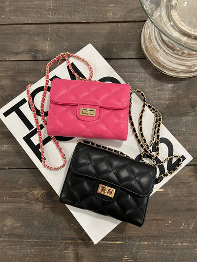 Wendy Quilted Crossbody Bag in Peony - Madison's Niche 
