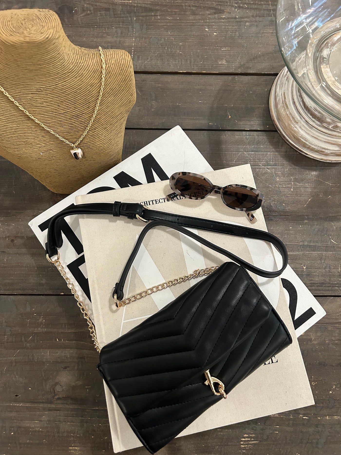 Nanci Crossbody Bag in Black - Madison's Niche 