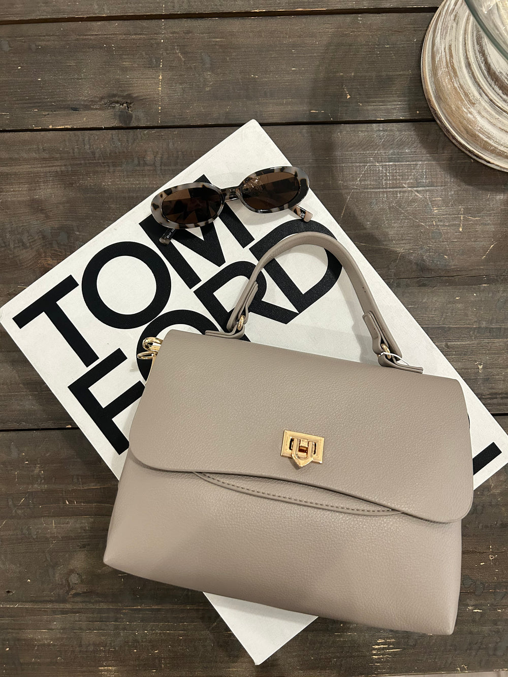 Tati Crossbody Bag in Stone - Madison's Niche 