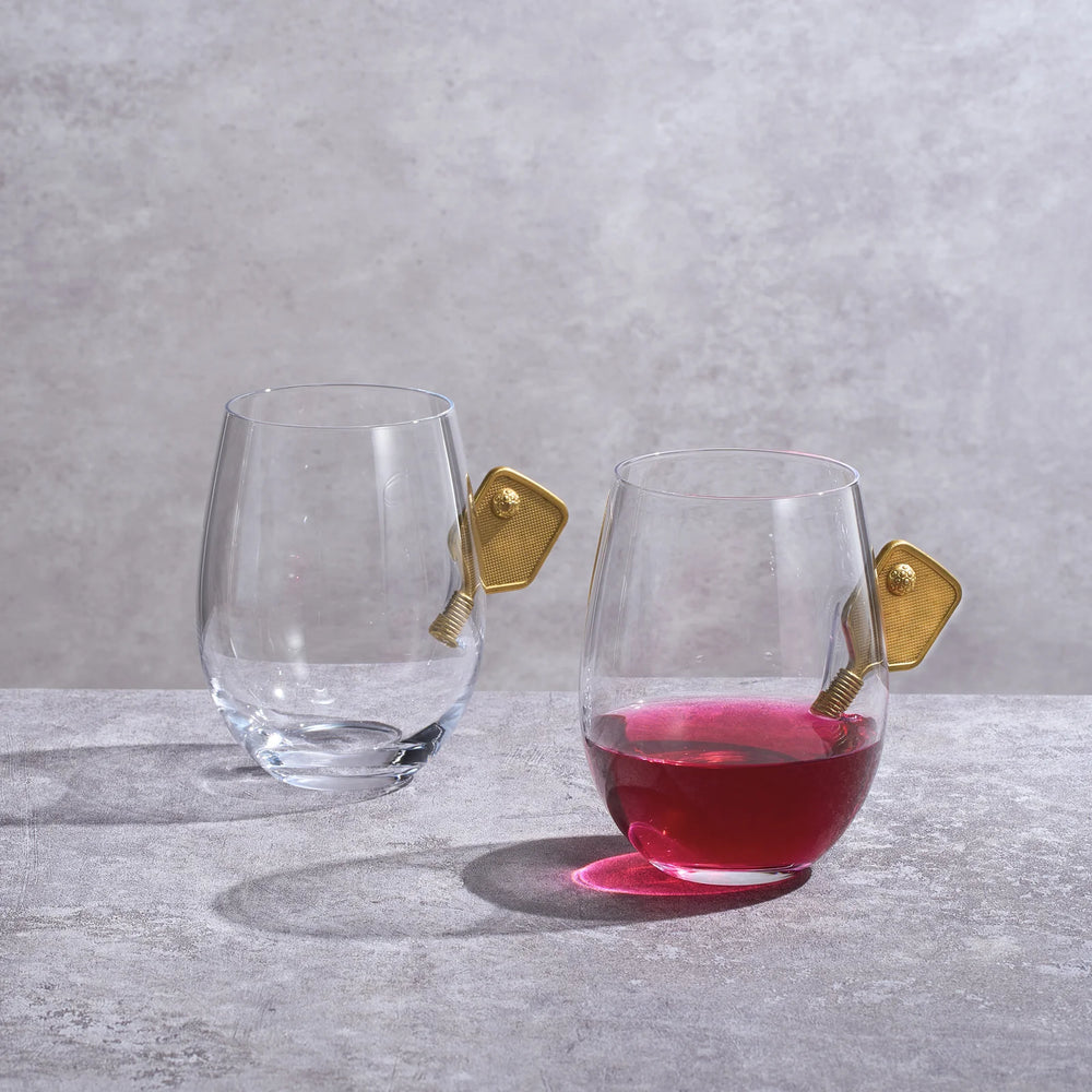 Set of 2 Pickleball Wine Glasses - Madison's Niche 