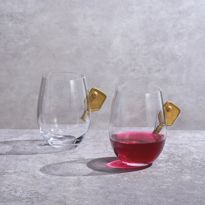 Set of 2 Pickleball Wine Glasses - Madison's Niche 