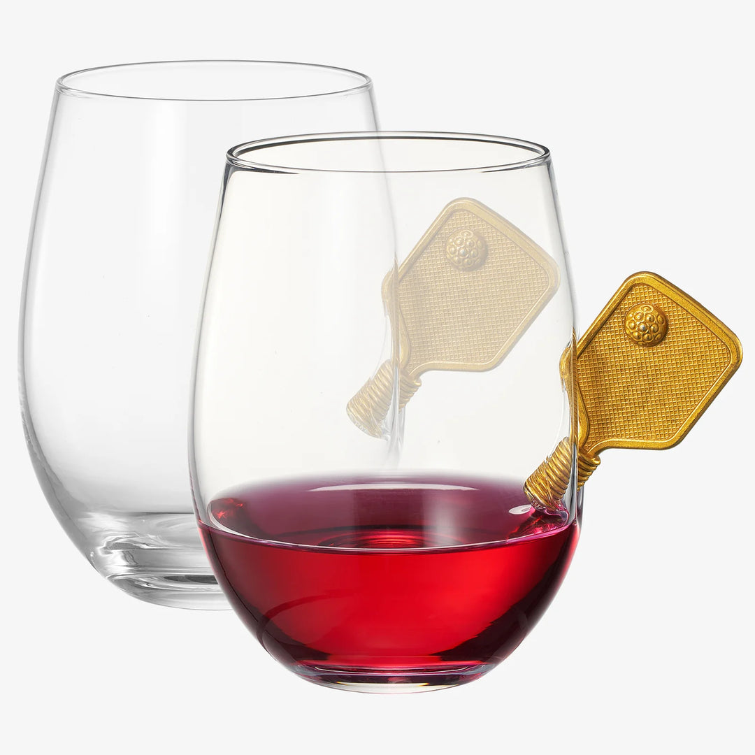Set of 2 Pickleball Wine Glasses - Madison's Niche 