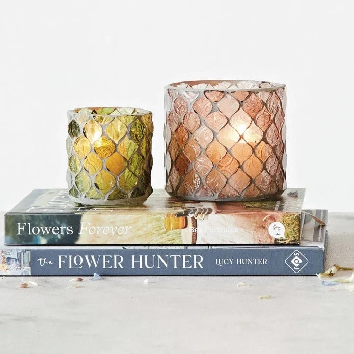 Plum Mosaic Votive Holder - Madison's Niche 
