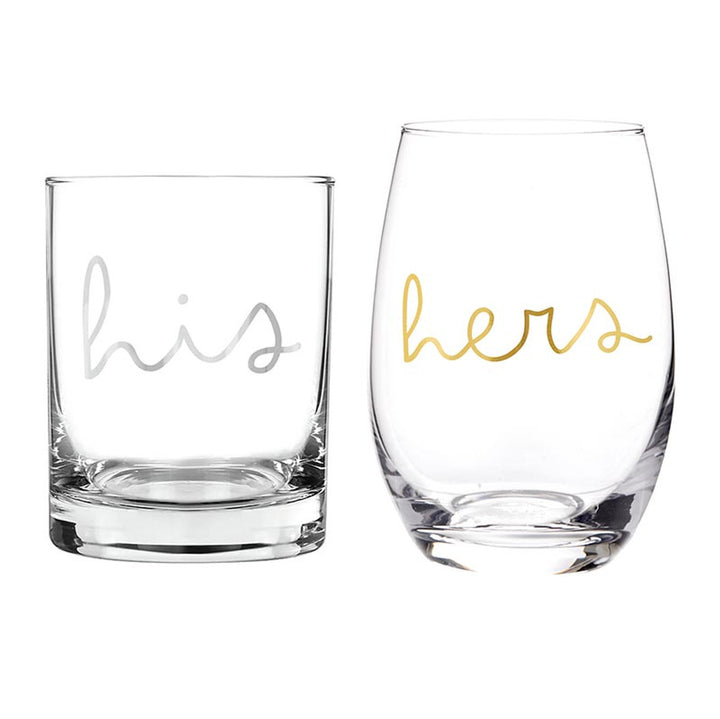 His & Hers Set of 2 Glasses